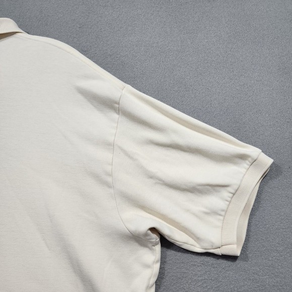 Ralph Lauren Polo Shirt Mens XL White Solid 100% Cotton Black Pony Vintage - Picture 15 of 16